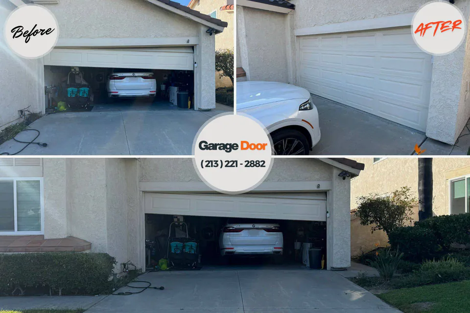 Before and after: garage door repair Lake County
